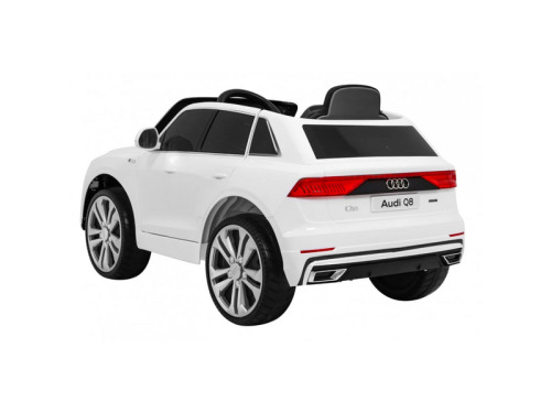 Mașină electrică Audi Q8, 12V 4.5Ah, 25W x2, albă, JJ2066 Q8