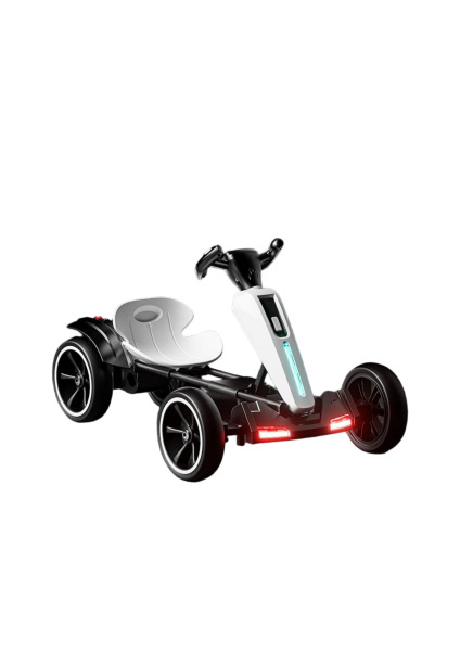 Mașină electrică pentru copii Go Chart 12V 4.5Ah, 25W x 2, alb, F1