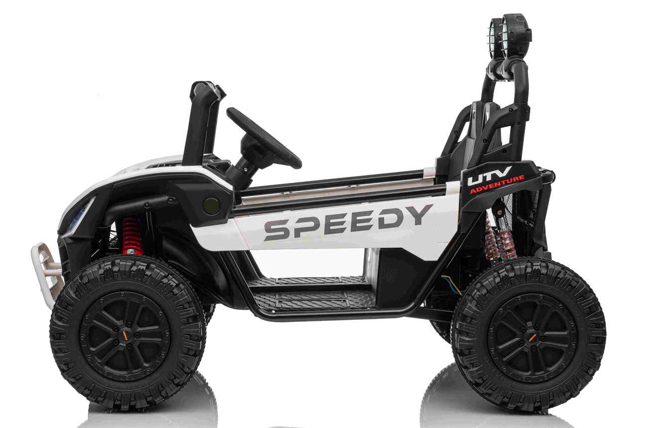 Mașină electrică pentru copii 12V 10Ah, 30W x2, alb, SX3558