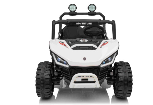 Mașină electrică pentru copii 12V 10Ah, 30W x2, alb, SX3558