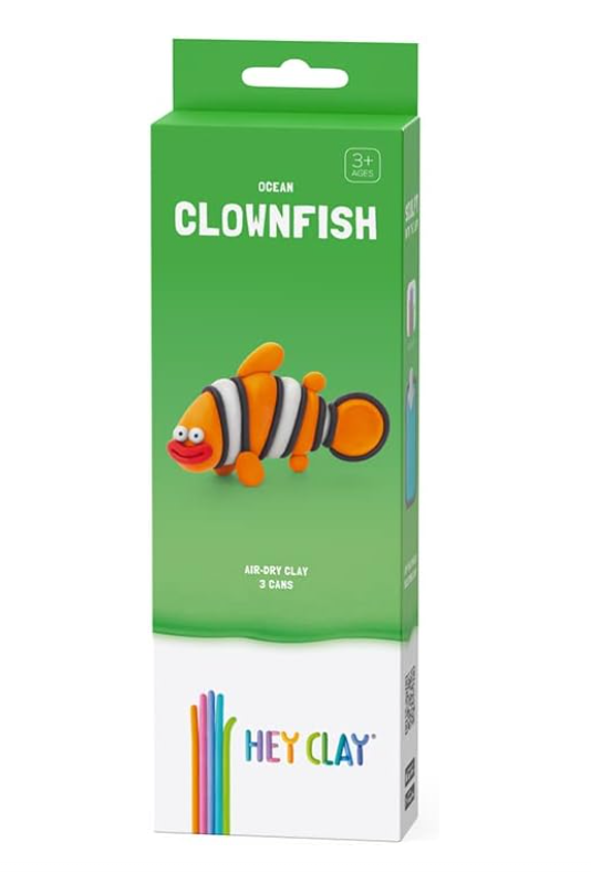 Набор для лепки воздушный пластилин, "Clownfish" 3 баночки, HC-30058