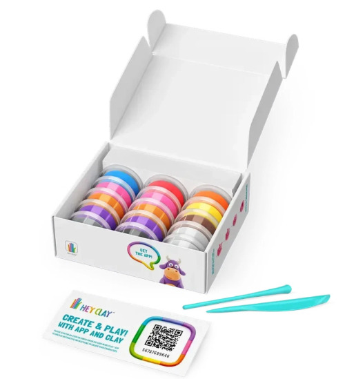 Набор для лепки воздушный пластилин, "Animals" 15 баночек, HC-15012