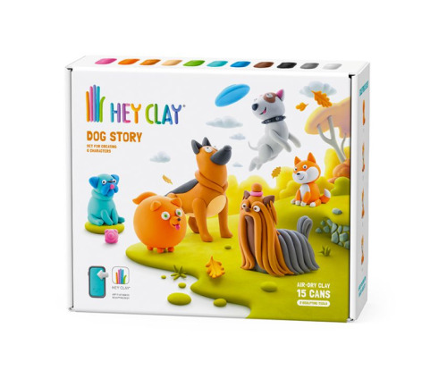 Set pasta de modelat, "Dog Story" 15 recipiente, HC-15024