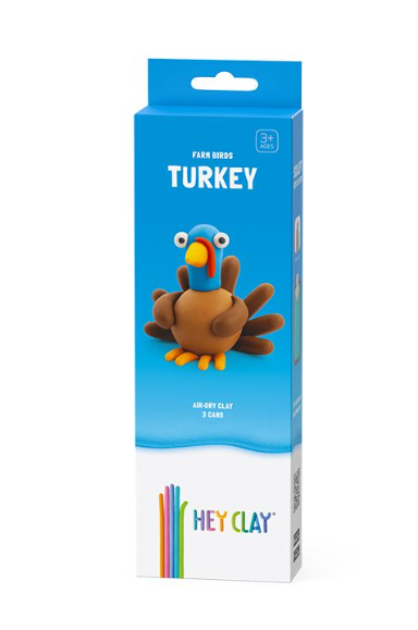 Набор для лепки воздушный пластилин, "Turkey" 3 баночки,HC-30097