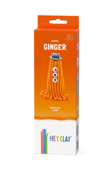 Набор для лепки воздушный пластилин, "Ginger" 3 баночки, HC-30103