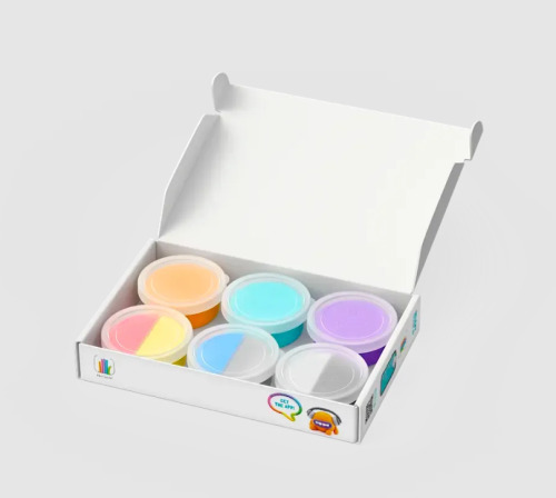 Набор для лепки воздушный пластилин, "Aliens" 6 баночек, HC-60037