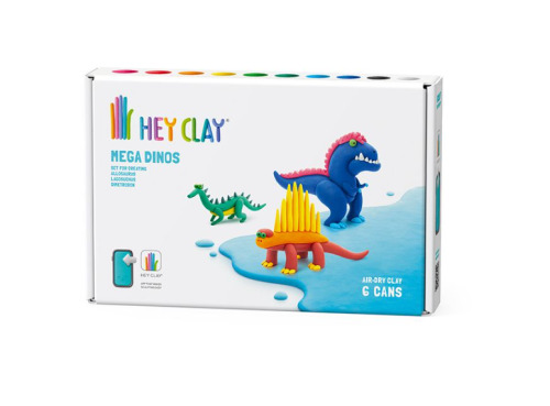 Набор для лепки воздушный пластилин, "Dino" 6 баночек, HC-60033