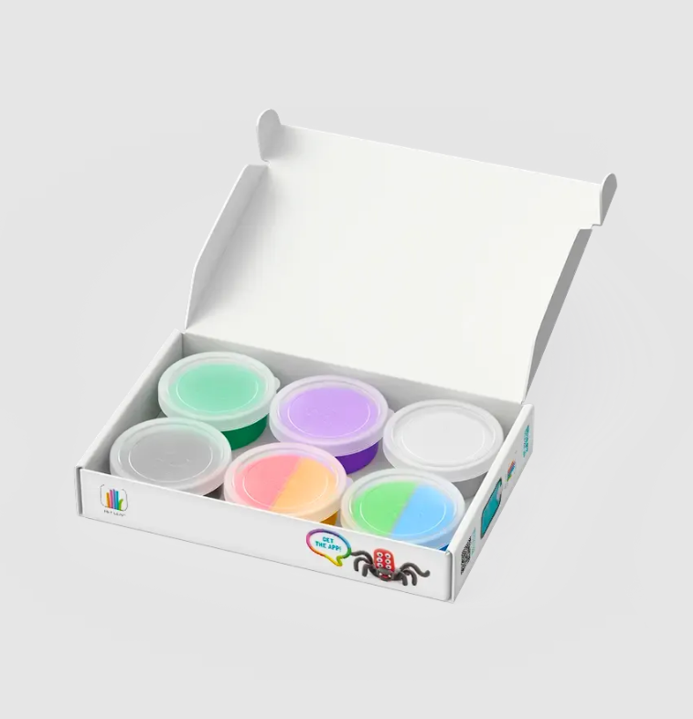 Набор для лепки воздушный пластилин, "Bugs" 6 баночек, HC-60029