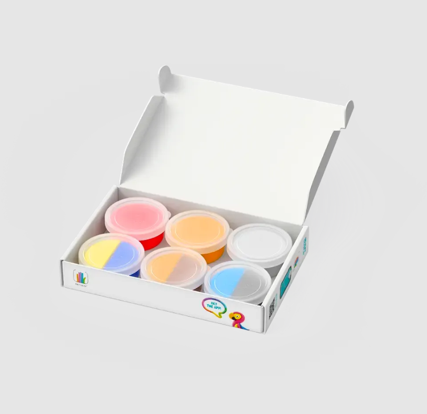 Набор для лепки воздушный пластилин, "Birds" 6 баночек, HC-60025