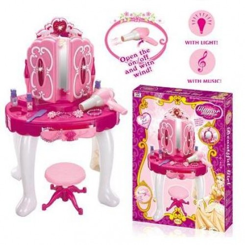 Măsuță de toaletă cu muzică și ușă care se deschide, 008-19