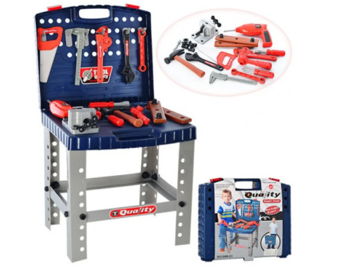 Верстак c инструментами и электрической дрелью Юный Столяр, 008-21