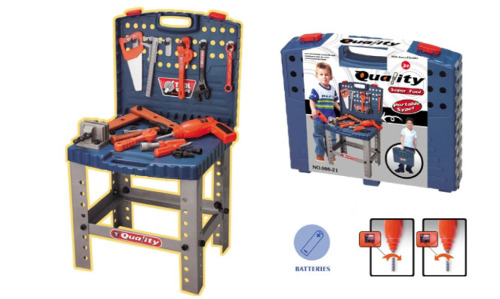 Верстак c инструментами и электрической дрелью Юный Столяр, 008-21