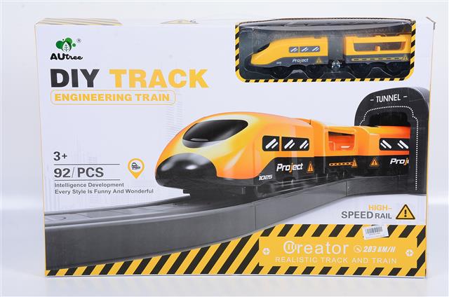 Tren electric de inginerie cu cale ferată, 92 de piese, AU6881A