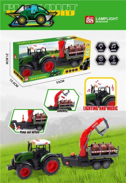 Tractor inerțial cu remorcă și lopată, cu muzică și iluminare, 687-150C