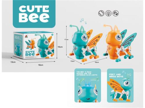 Пчелка ходячая с подсветкой и звуком, FW-2062A