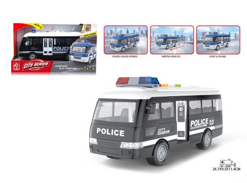 Автобус полицейский инерционный с подсветкой и звуком, RJ5512B