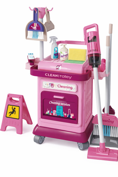 Cărucior de curățenie cu aspirator și accesorii, 008-206A