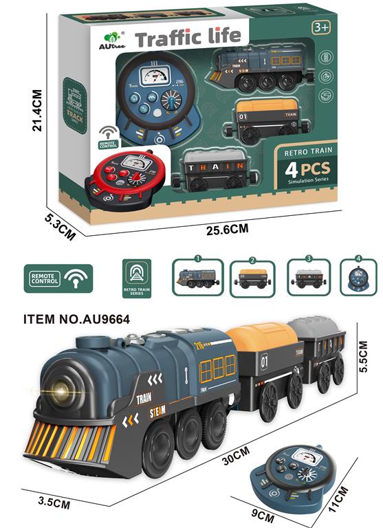 Trenuleț electric cu pulverizator cu telecomandă iluminat, AU9664