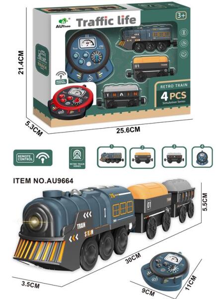 Trenuleț electric cu pulverizator cu telecomandă iluminat, AU9664