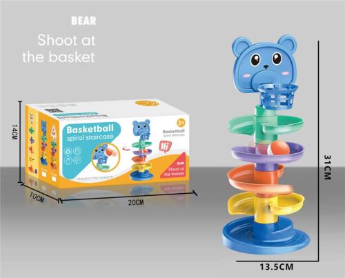 Разноцветная башня-горка с мячиком, LXL-400A