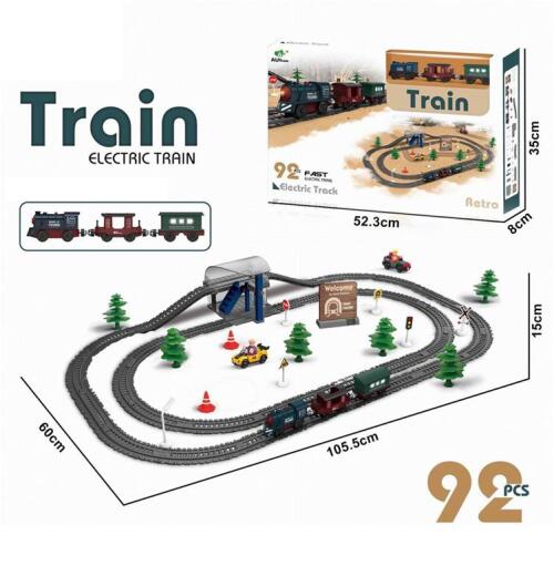 Set de cale ferată cu tren, semafoare și accesorii, AU7881