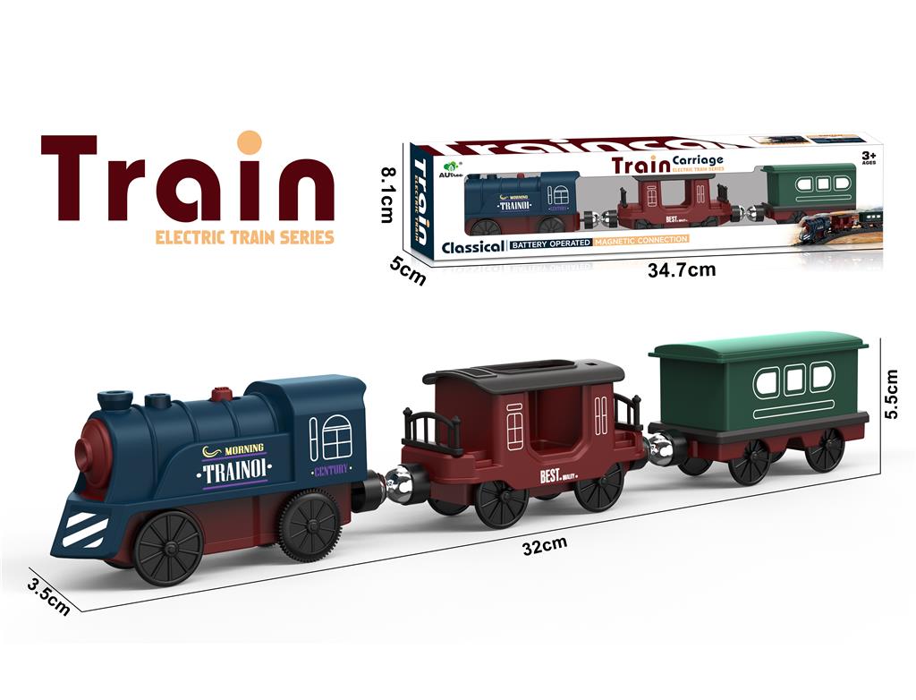 Tren electric alimentat cu baterii și lumini, AU8882