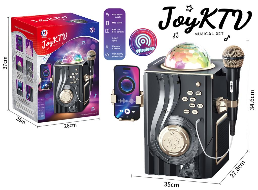 Караоке-колонка с подсветкой и bluetooth, 233