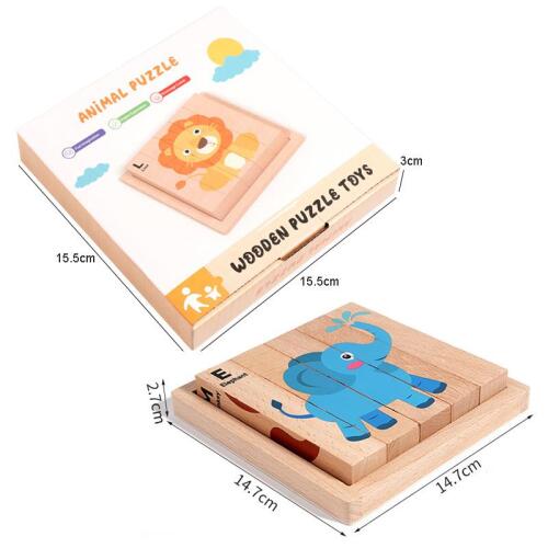 3Д Пазл деревянный с животными, 5740-2