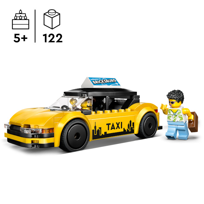 LEGO CITY TAXI GALBEN, 60487