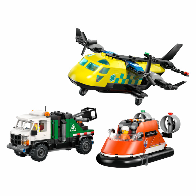 LEGO CITY AVION AUTOSPECIALA DE SERVICE SI AEROGLISOR IN VERSIUNI ADAPTATE, 60505