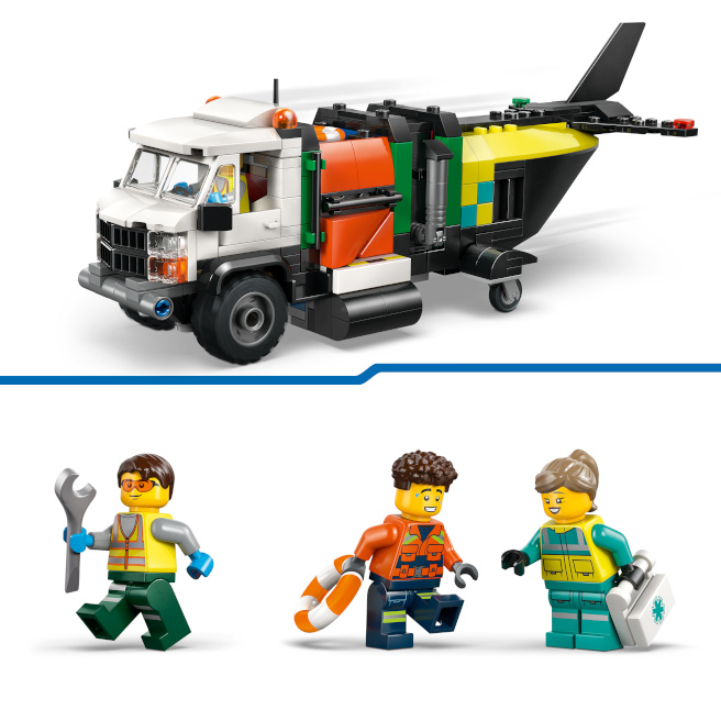 LEGO CITY AVION AUTOSPECIALA DE SERVICE SI AEROGLISOR IN VERSIUNI ADAPTATE, 60505