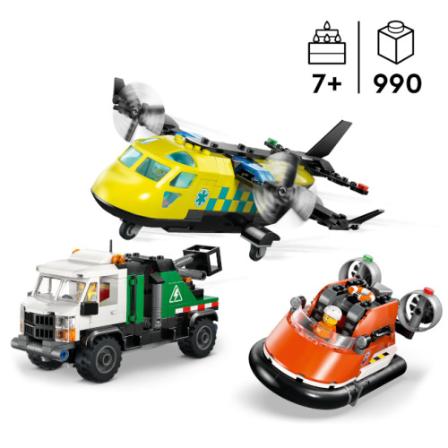 LEGO CITY AVION AUTOSPECIALA DE SERVICE SI AEROGLISOR IN VERSIUNI ADAPTATE, 60505