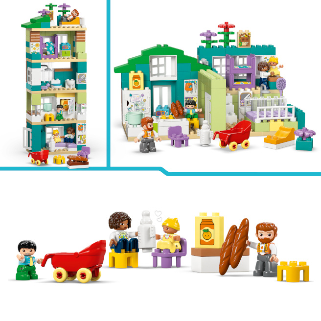 LEGO DUPLO CASA MODERNA DE FAMILIE 3 IN 1 CU FIGURINE, 10470