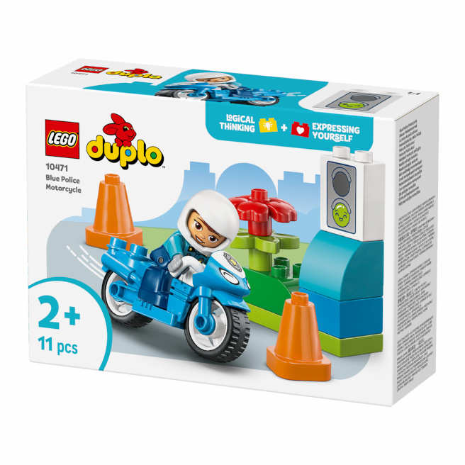 LEGO DUPLO MOTOCICLETA ALBASTRA DE POLITIE, 10471