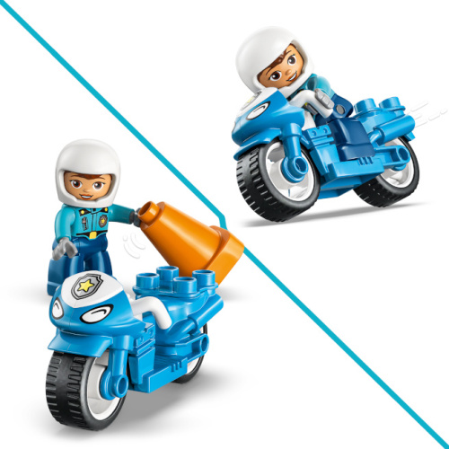 LEGO DUPLO MOTOCICLETA ALBASTRA DE POLITIE, 10471
