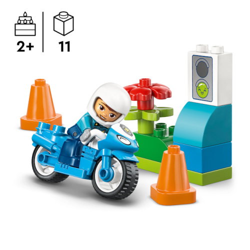 LEGO DUPLO MOTOCICLETA ALBASTRA DE POLITIE, 10471