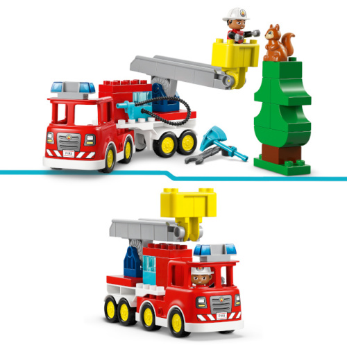 LEGO DUPLO CAMION DE POMPIERI CU FURTUN SI POMPIER, 10473
