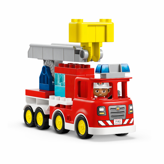 LEGO DUPLO CAMION DE POMPIERI CU FURTUN SI POMPIER, 10473