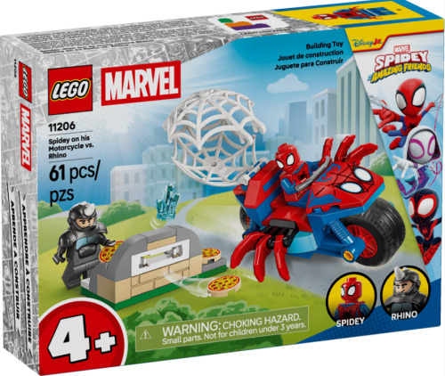LEGO MARVEL SPIDEY PE MOTOCICLETA VS RHINO, 11206
