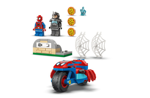 LEGO MARVEL SPIDEY PE MOTOCICLETA VS RHINO, 11206