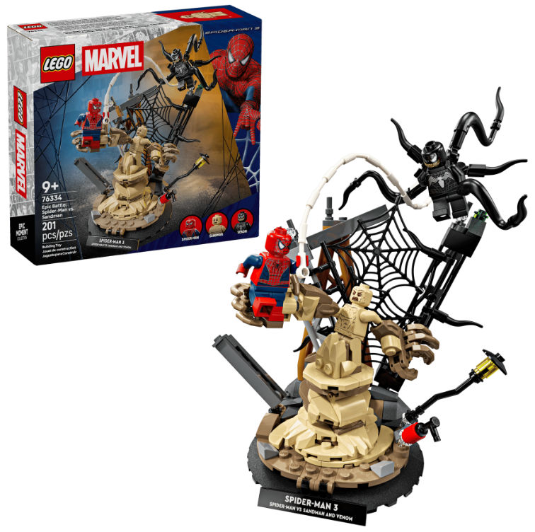 LEGO MARVEL BATALIE MEMORABILA OMUL PAIANJEN VS SANDMAN, 76334