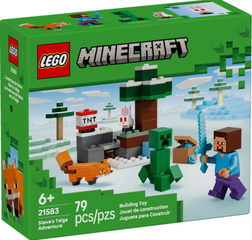 LEGO MINECRAFT AVENTURA DIN TAIGA A LUI STEVE, 21583