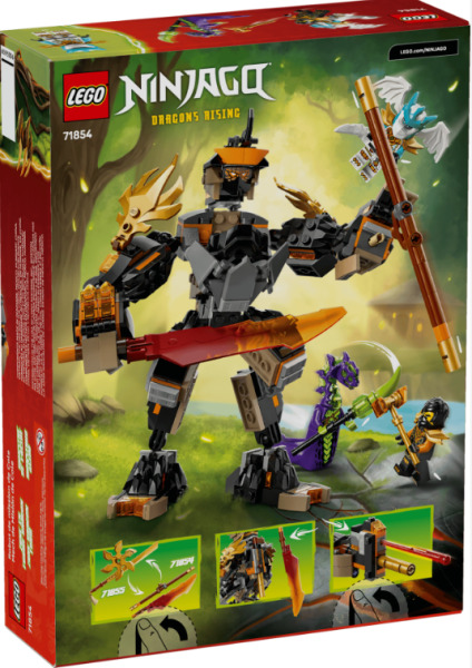 LEGO NINJAGO ROBOTUL DE MISIUNE AL LUI COLE SI DRAGONUL ZANE, 71854