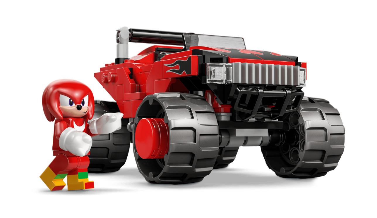 LEGO SONIC MASINA LUI SILVER VS CAMIONUL GIGANT AL LUI KNUCKLES, 77118