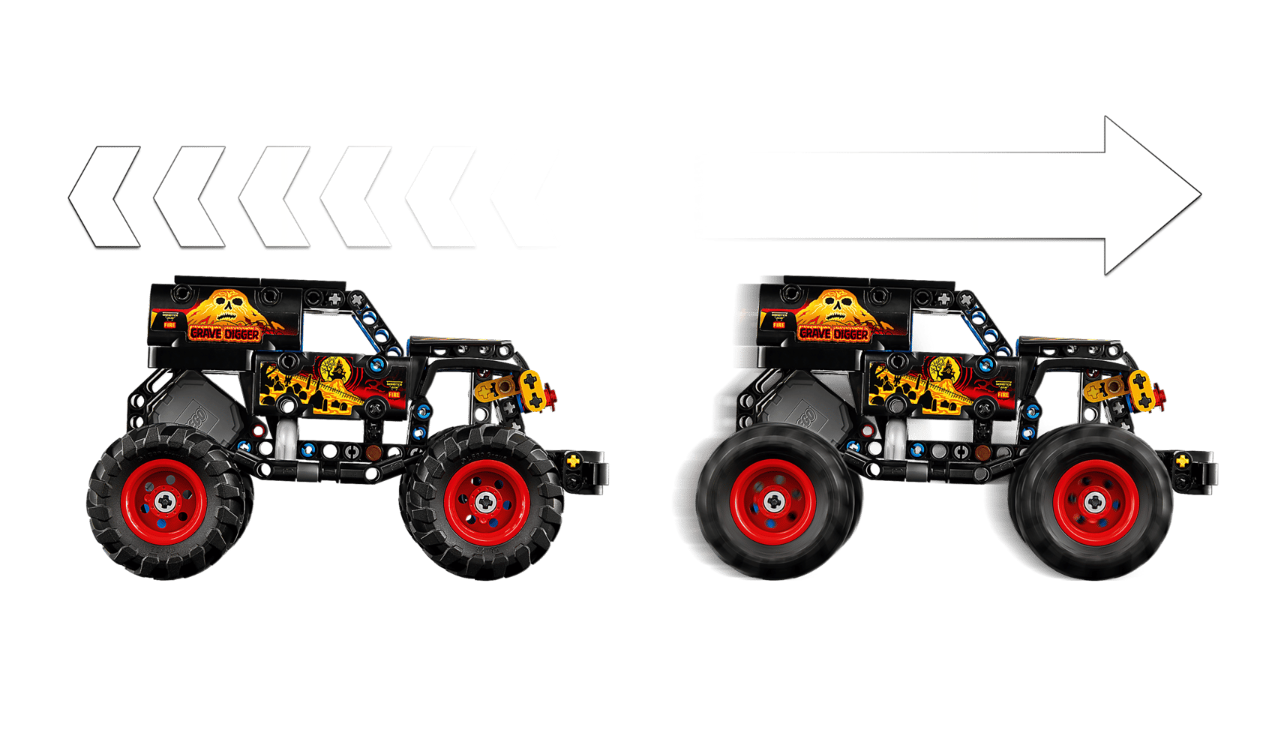 LEGO TECHNIC MONSTER JAM GRAVE DIGGER FOC SI GHEATA, 42219