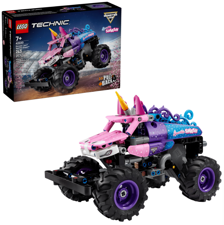 LEGO Technic монстр-трака Monster Jam Sparkle Smash с инерционным механизмом,  42220