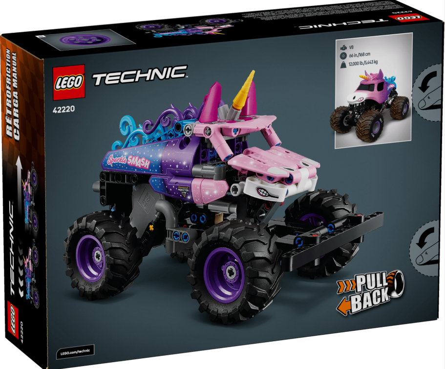 LEGO Technic монстр-трака Monster Jam Sparkle Smash с инерционным механизмом,  42220