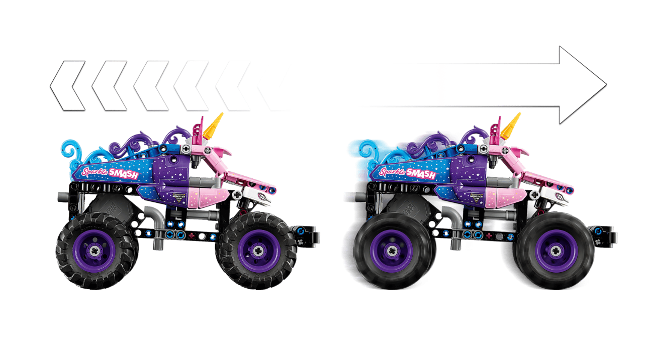 LEGO Technic монстр-трака Monster Jam Sparkle Smash с инерционным механизмом,  42220