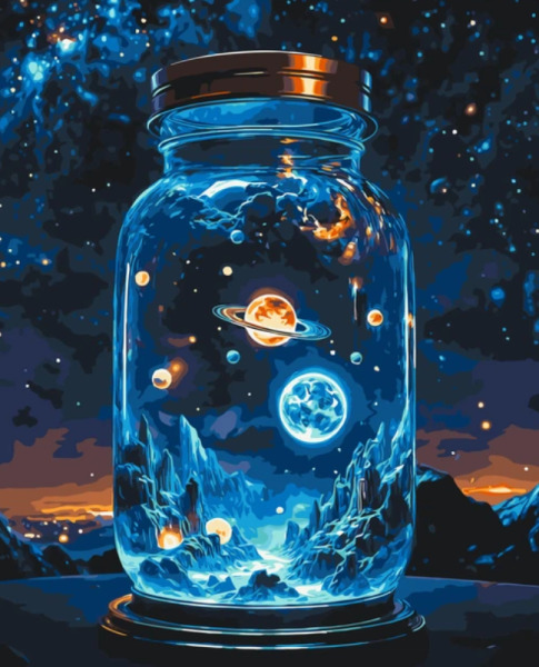 Pictura pe numere „Spatiu cosmic” 40*50 cm Origami, LW3417