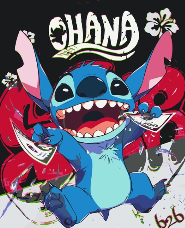 Картина по номерам «Герои кино. Лило и Стич» 40*50 см Оригами, LW3424